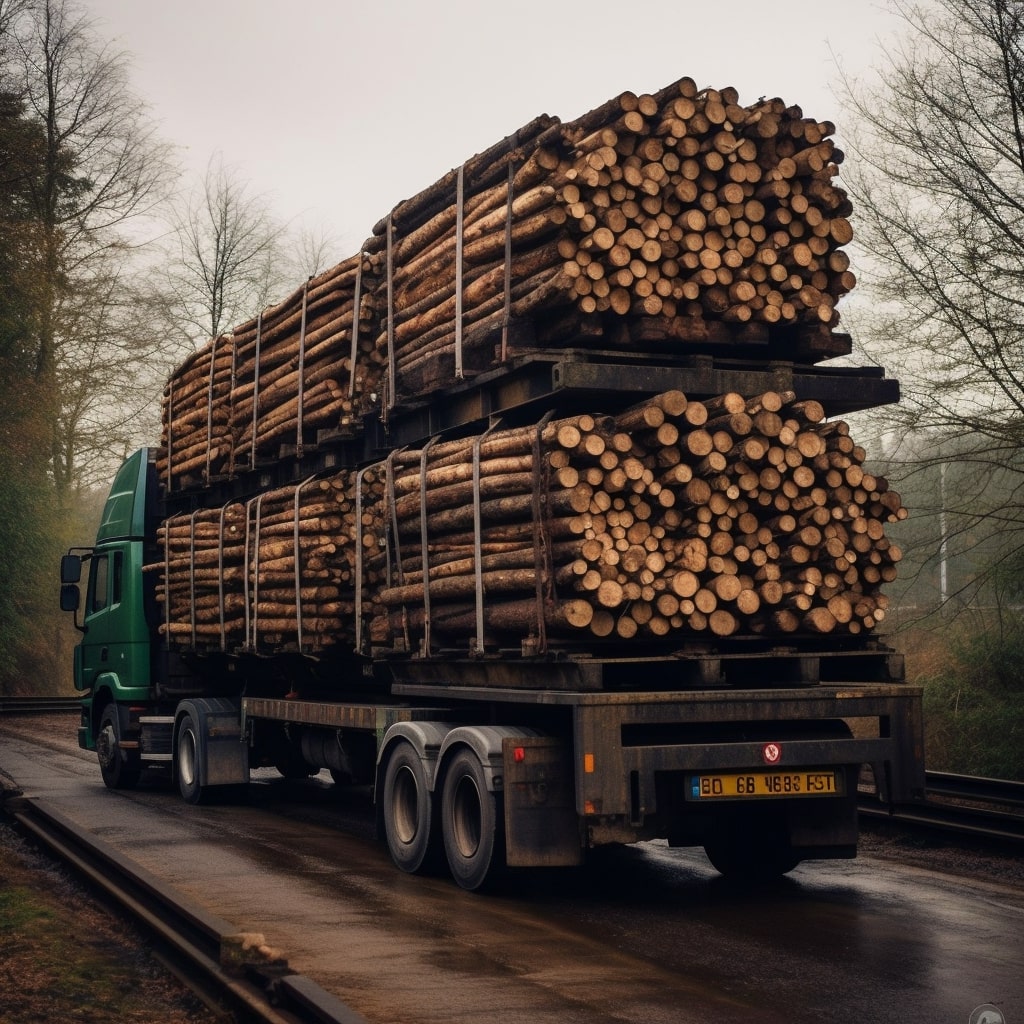 Transportation of wood-by road