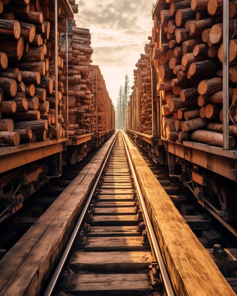 Wood transportation by rail