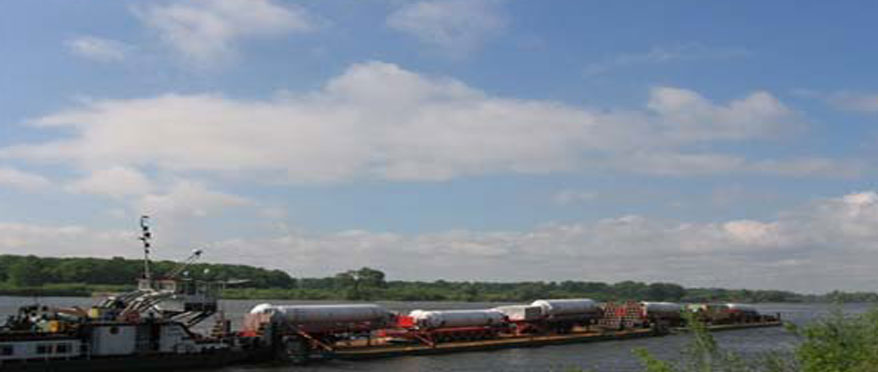 Ponton transportation for pulp and paper industry
